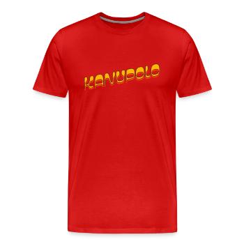 Kanupolo Kanu Polo Slogan - Männer Premium Bio T-Shirt - Rot - Vorne - Damien (186cm)