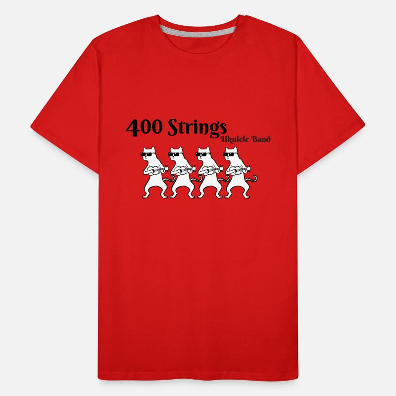 400strings format a4 a3 blanc T-shirt bio Premium Homme