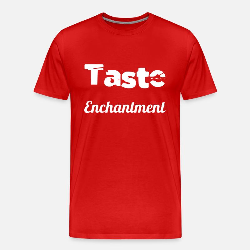 happy culinary adventure quotes - Männer Premium Bio T-Shirt - Rot