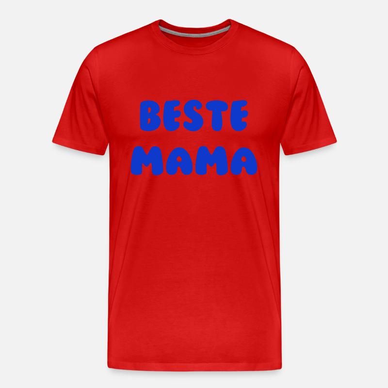 Beste Mama Blau - Männer Premium Bio T-Shirt - Rot