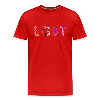 LGBT - T-shirt bio Premium Homme - rouge - Devant - Damien (186cm)