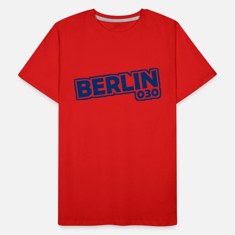 Berlin - 030 - Capital - Germany - Area Code Men's Premium Organic T-Shirt