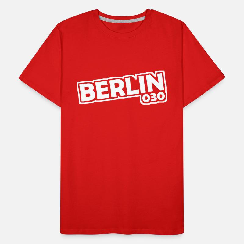Berlin - 030 - Capital - Germany - Area Code Men's Premium Organic T-Shirt