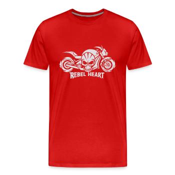 COEUR REBELLE - T-shirt bio Premium Homme - rouge - Devant - Damien (186cm)
