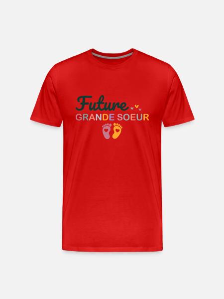 Bambino Bambino Futuro Grande Sorella - Maglietta ecologica premium da uomo - rosso