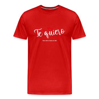 T-shirt / Je t’aime / Je t’aime / Je t’aime - T-shirt bio Premium Homme - rouge - Devant - Damien (186cm)