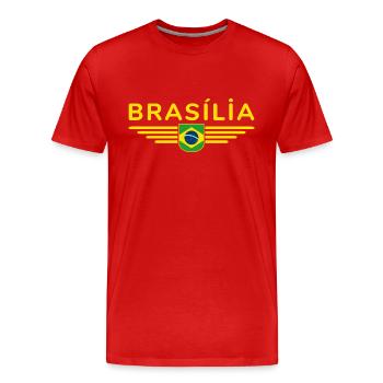 Brasília T-shirt for fans and travelers - Men's Premium Organic T-Shirt - red - Front - Damien (186cm)