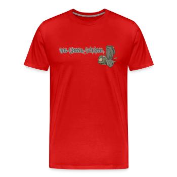 Gas Wasser Scheisse // Illustration - Männer Premium Bio T-Shirt - Rot - Vorne - Damien (186cm)