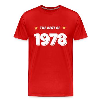Best of 1978 - T-shirt bio Premium Homme - rouge - Devant - Damien (186cm)