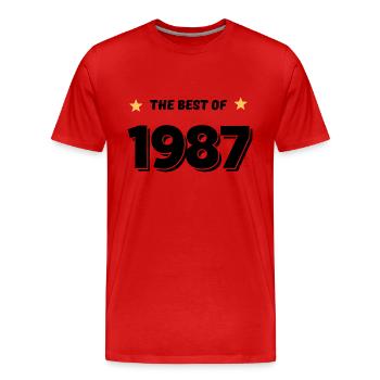 Best of 1987 - T-shirt bio Premium Homme - rouge - Devant - Damien (186cm)