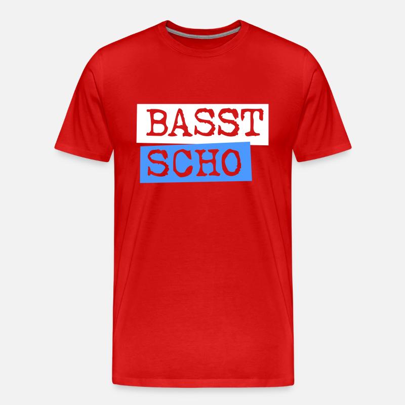 Basst Scho - Männer Premium Bio T-Shirt - Rot
