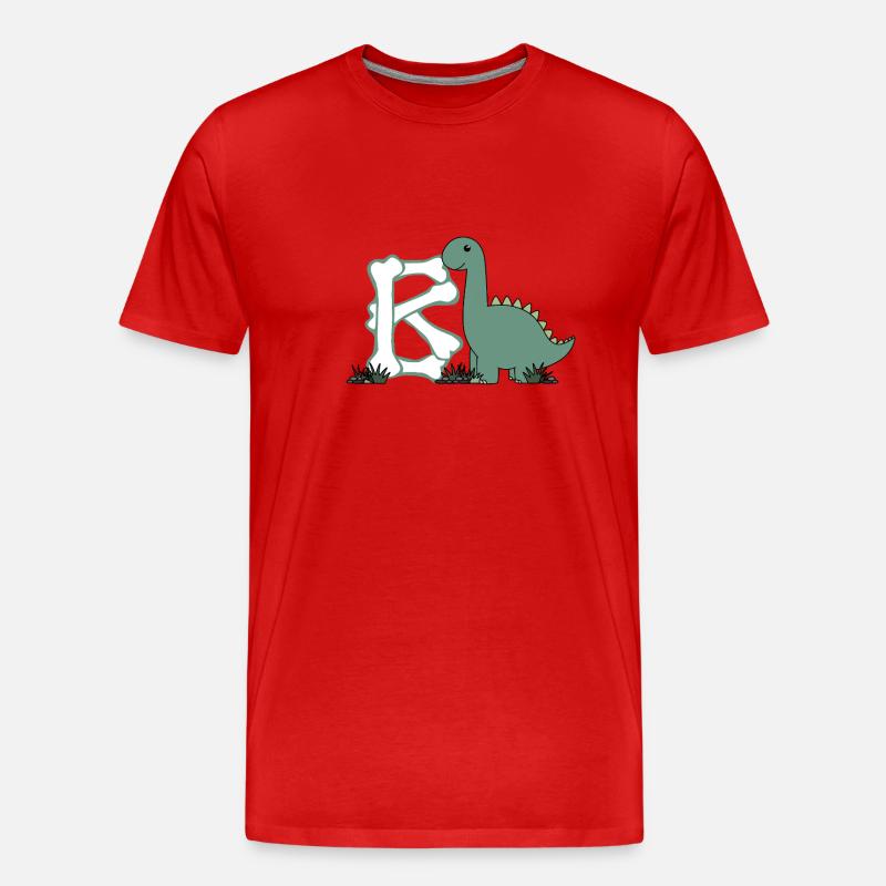 Buchstabe B - Männer Premium Bio T-Shirt - Rot