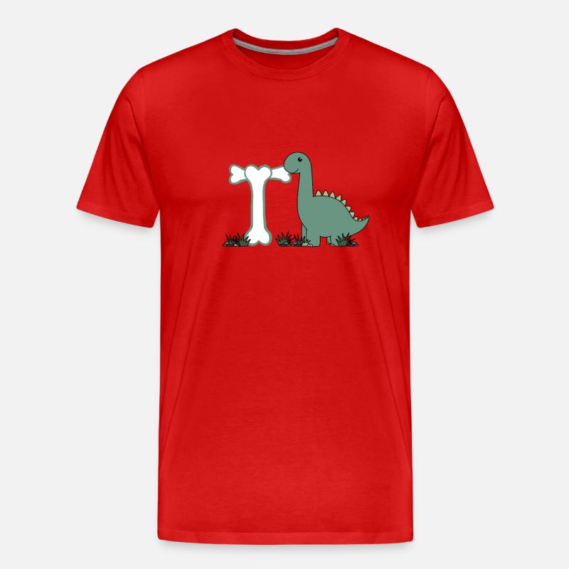 Buchstabe T - Männer Premium Bio T-Shirt - Rot