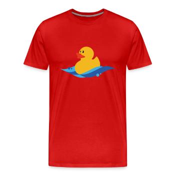 quietsche entchen - Männer Premium Bio T-Shirt - Rot - Vorne - Damien (186cm)