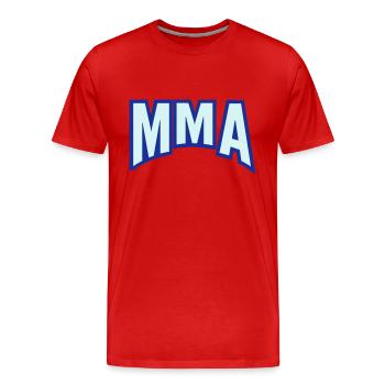 MMA - T-shirt bio Premium Homme - rouge - Devant - Damien (186cm)