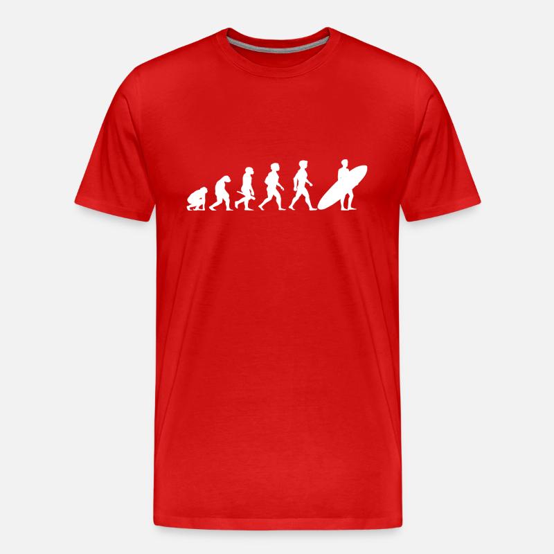 Evolution Surf Surfers surf surf - T-shirt bio Premium Homme - rouge