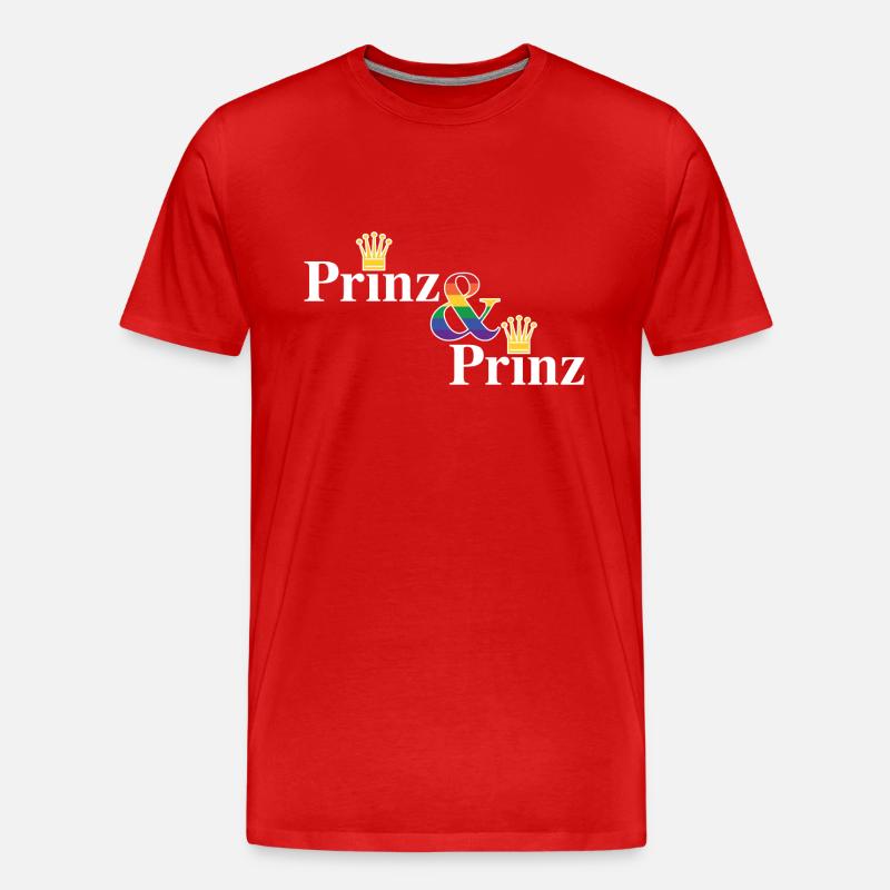 Prinz & Prinz 2 - Männer Premium Bio T-Shirt - Rot