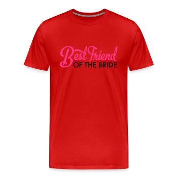 Braut - Männer Premium Bio T-Shirt - Rot - Vorne - Damien (186cm)