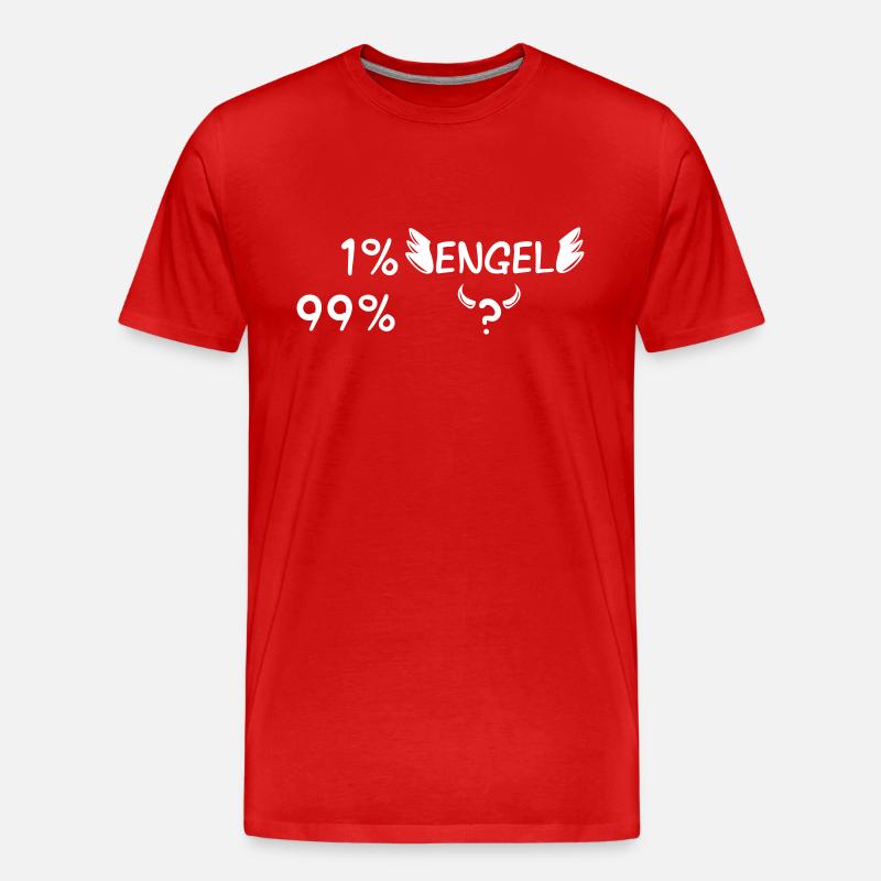 Engel oder Teufel - Männer Premium Bio T-Shirt - Rot