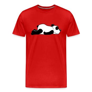 Panda Baer Suess - Männer Premium Bio T-Shirt - Rot - Vorne - Damien (186cm)