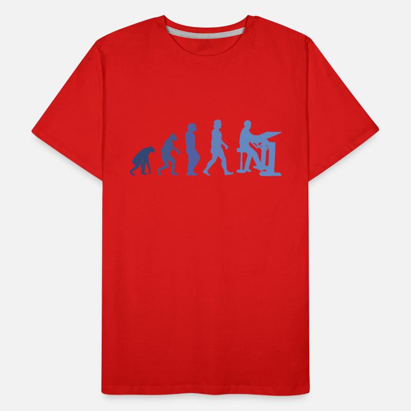 Draughtsman Evolution Client Architect Construction Manager Men's Premium Organic T-Shirt