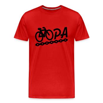 Opa Fahrrad Mountainbike Radeln bester Opa - Männer Premium Bio T-Shirt - Rot - Vorne - Damien (186cm)
