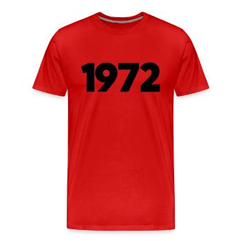 1972 Geburtsjahr - Männer Premium Bio T-Shirt - Rot - Vorne - Damien (186cm)