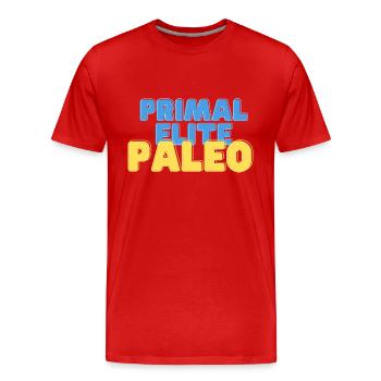 Primal Elite Paléo - T-shirt bio Premium Homme - rouge - Devant - Damien (186cm)