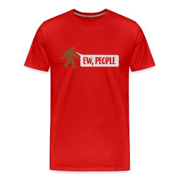 Sasquatch Citation ew people - T-shirt bio Premium Homme - rouge - Devant - Damien (186cm)