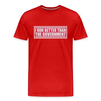 mieux fonctionner que le gouvernement - T-shirt bio Premium Homme - rouge - Devant - Damien (186cm)