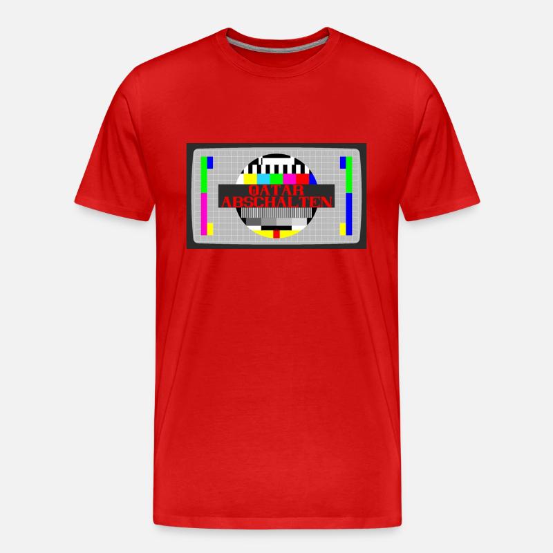 BOYKOTT KATAR QATAR ABSCHALTEN - Männer Premium Bio T-Shirt - Rot