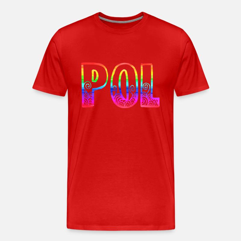 pol rs regenbogen - Männer Premium Bio T-Shirt - Rot