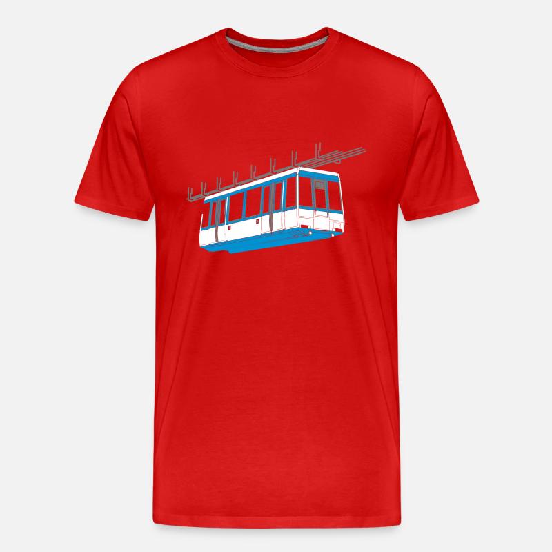 Dortmunder H-Bahn - Männer Premium Bio T-Shirt - Rot