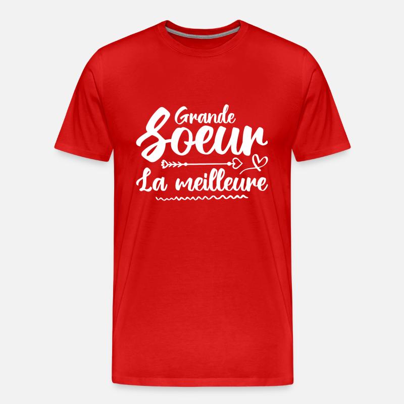 Beste große Schwester - Männer Premium Bio T-Shirt - Rot