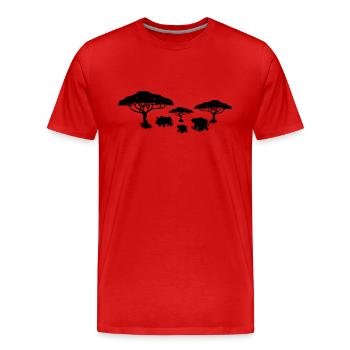 Safari Zoo Animal Safari Zoo - T-shirt bio Premium Homme - rouge - Devant - Damien (186cm)