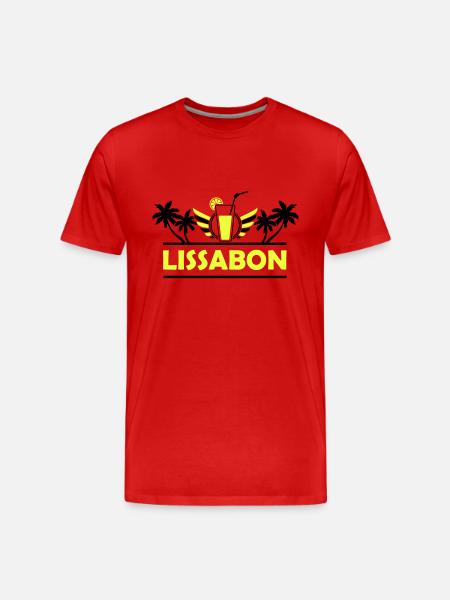lissabon - Männer Premium Bio T-Shirt - Rot
