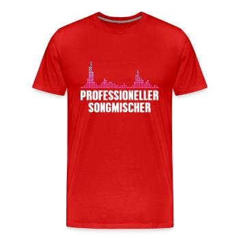 Discjockey Professioneller Songmischer DJ - Männer Premium Bio T-Shirt - Rot - Vorne - Damien (186cm)