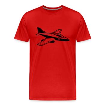 Avion de chasse - T-shirt bio Premium Homme - rouge - Devant - Damien (186cm)