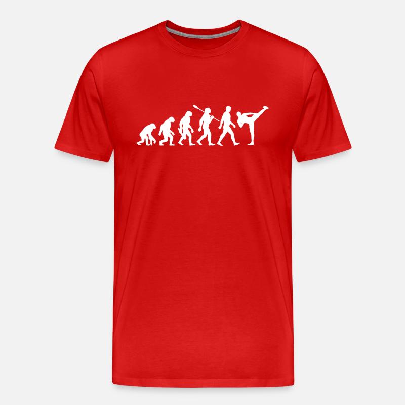 Evolution - MMA - Kampfsport - Männer Premium Bio T-Shirt - Rot