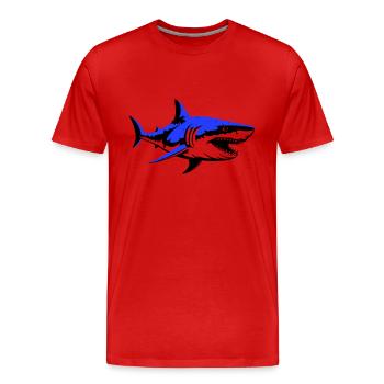 shark - Männer Premium Bio T-Shirt - Rot - Vorne - Damien (186cm)