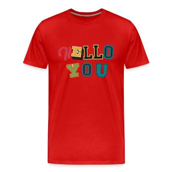 Paroles - T-shirt bio Premium Homme - rouge - Devant - Damien (186cm)