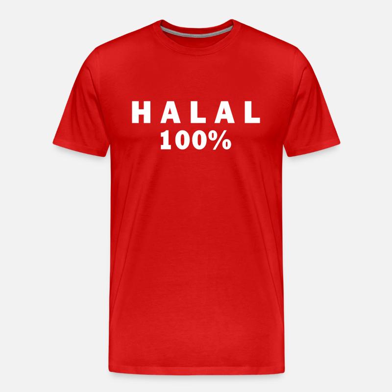 Halal حلال - Männer Premium Bio T-Shirt - Rot