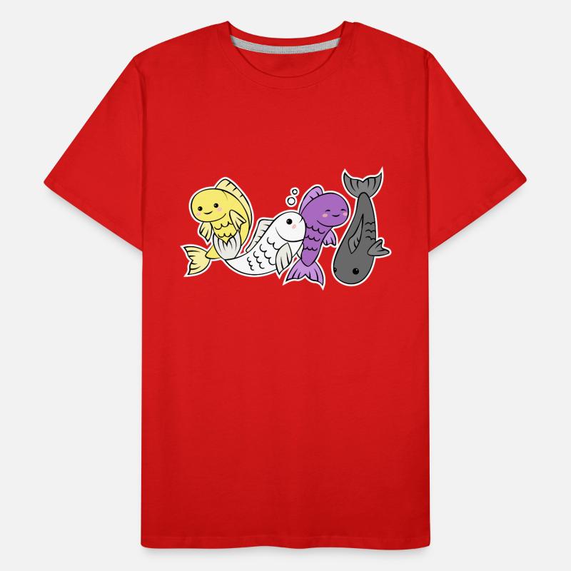 Non-binary flag fish design for proud Enbys Men's Premium Organic T-Shirt