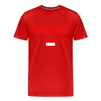 Pecatu Indonesien - Männer Premium Bio T-Shirt - Rot - Vorne - Damien (186cm)