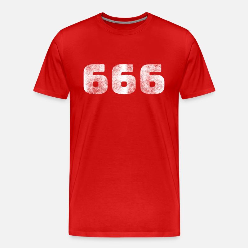 666 - Männer Premium Bio T-Shirt - Rot