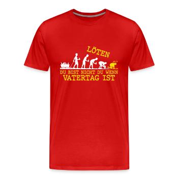 Soudure : Vous n’êtes pas vous quand la journée des hommes - T-shirt bio Premium Homme - rouge - Devant - Damien (186cm)