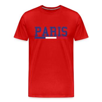 Elegante Pariser Typografie - Männer Premium Bio T-Shirt - Rot - Vorne - Damien (186cm)