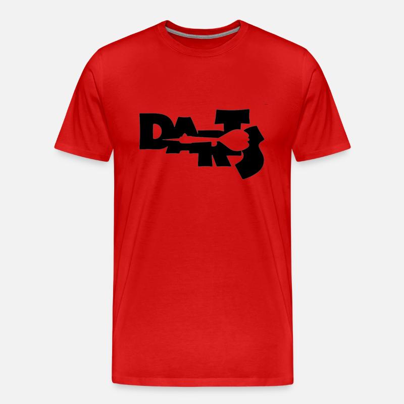 Dartpfeil3 - Männer Premium Bio T-Shirt - Rot