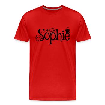 Sophie Name First Name Kitten Name - Men's Premium Organic T-Shirt - red - Front - Damien (186cm)