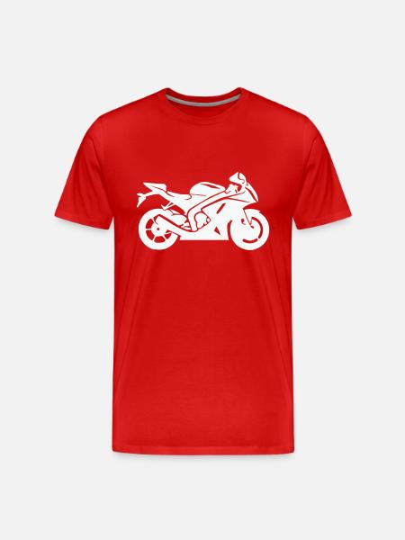 motorrad - Männer Premium Bio T-Shirt - Rot